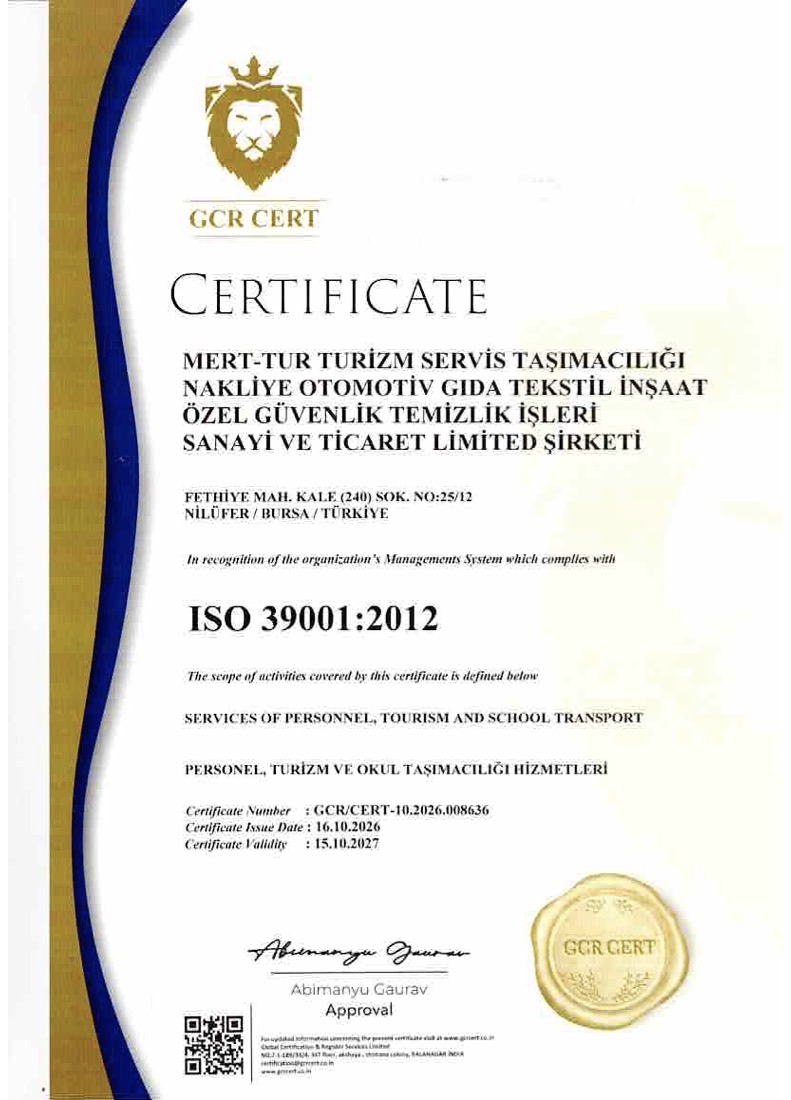 ISO 39001:2012 — Road Traffic Safety Management System